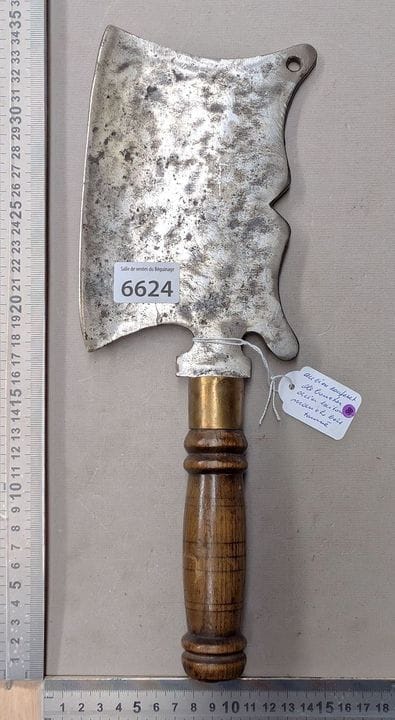 Hachoir couperet de boucher en acier et laiton man