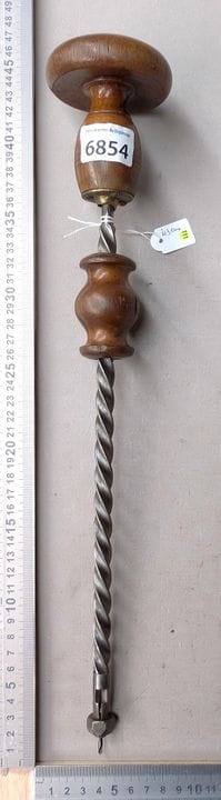1 ancien tournevis cliquet spirale - Dimensions et