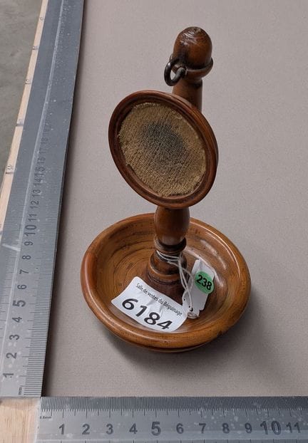 Ancien support montre à gousset en bois - Dimensio