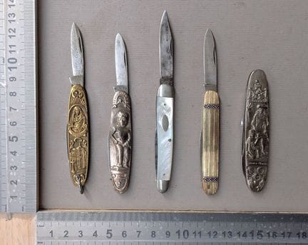 5 canifs anciens - Dimensions et état voir photos