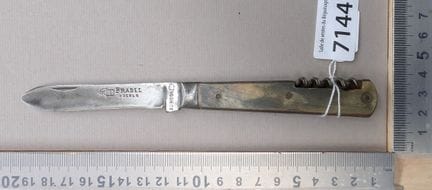 Ancien couteau manche en corne PRADEL FRERES - Dim