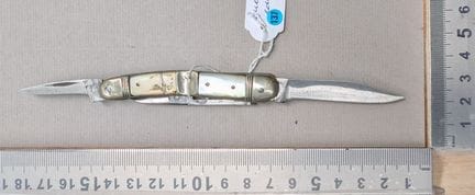 Canif ancien 2 lames avec une paire de ciseaux - D
