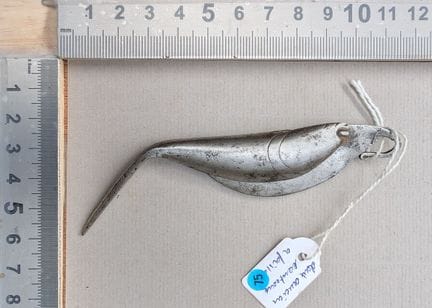 Couteau ancien à poisson manche métallique (pliant