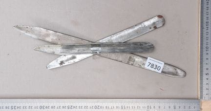3 couteaux ancien de cordonnier bourrelier - Dimen