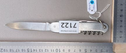Canif ancien métallique multifonctions LA PÊCHE IN