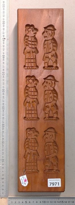 1个旧木制库克蛋糕模具（或斯佩库洛斯饼干模具）——尺寸和状况请参见照片