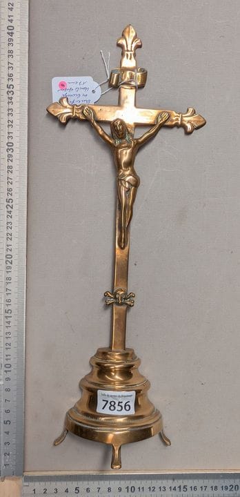 Ancien Christ sur croix en bois - Dimensions et ét