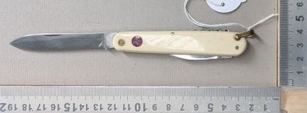 1 couteau véritable DAMAS INOX 4 fonctions - Dimen