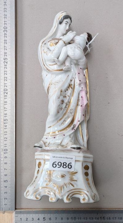 La Vierge et l'Enfant - Dimensions et état voir ph