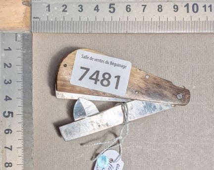 1 ancienne flamme de vétérinaire corne 3 lames BOR
