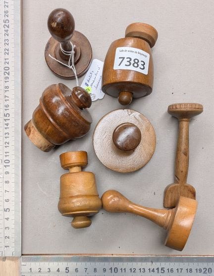 8 moules à beurre sculptés - Dimensions et état vo