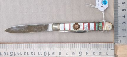 Canif ancien 2 lames  1 tire-bouchon  - Dimensions