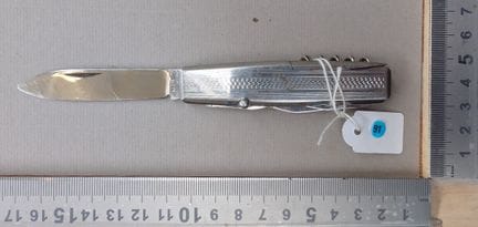 Ancien canif métallique multifonctions ROSTFREI - 