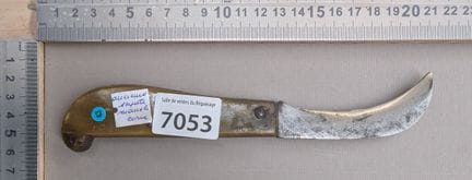 Serpette ancienne avec manche en corne (pliante) -