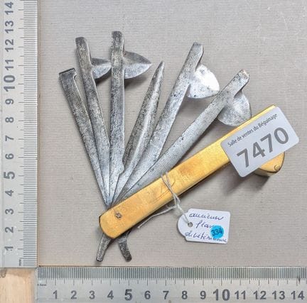 1 flamme de vétérinaire 6 lames + laiton - Dimensi