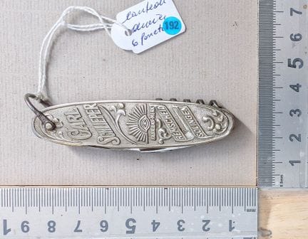 Ancien couteau métallique SOLINGEN - Dimensions et