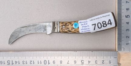 Serpette ancienne avec manche en corne (pliante) -