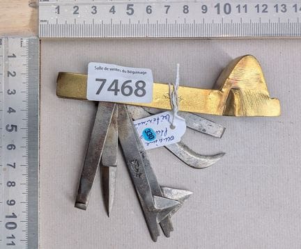 1 flamme de vétérinaire 6 lames + laiton - Dimensi