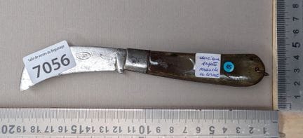 Serpette ancienne avec manche en corne (pliante) -