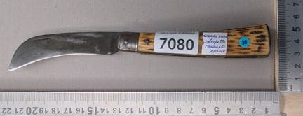 Serpette ancienne avec manche en corne (pliante) -