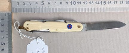 1 couteau véritable DAMAS INOX 7 fonctions - Dimen