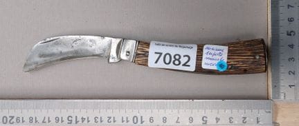 Serpette ancienne avec manche en corne (pliante) -