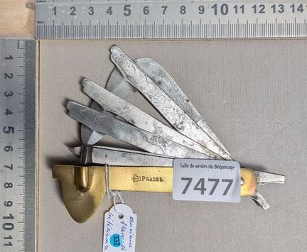 1 flamme de vétérinaire 6 lames PRADEL + laiton - 