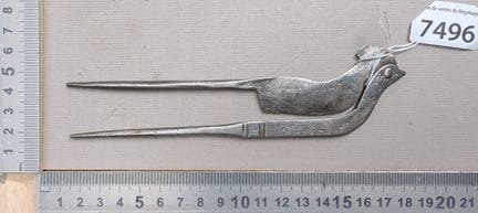 1 ancien coupe bétel XVIIIème fer forgé - Dimensio