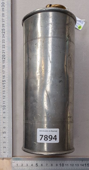 1 ancienne bouillotte en acier - Dimensions et éta