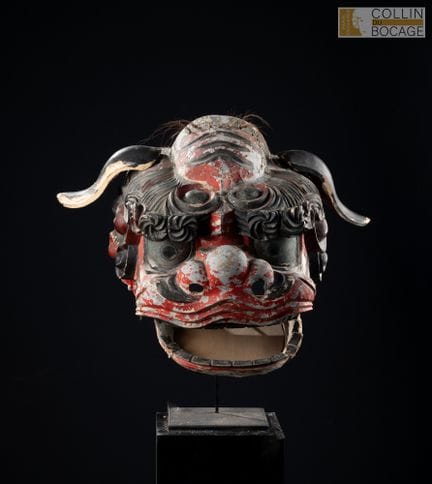 CHINE, XIXème siècle. Grand masque de shishi à la 