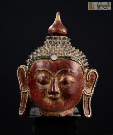 BIRMANIE, deuxième partie du XXème siècle. Tête de
