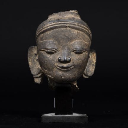 BIRMANIE,XVIII-XIXème siècle. Tête de Bouddha aux 