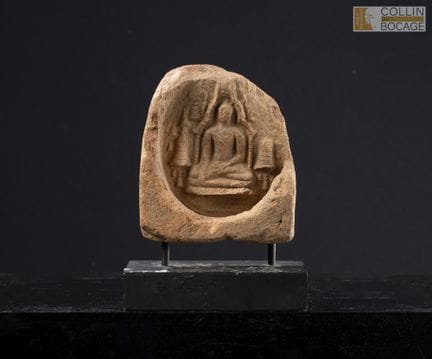 BIRMANIE, Pagan, XI-XIIème siècle. Stèle votive sc