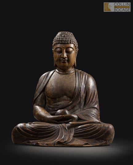 JAPON, XXème s.
Bouddha Amida assis en méditation,