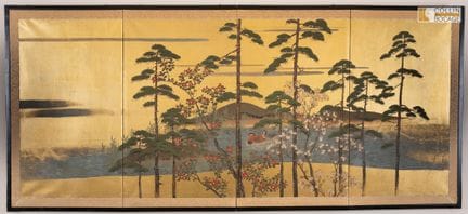 (JAPAN) Yonkyoku byōbu (四曲屏風) Vierflügeliger Parav