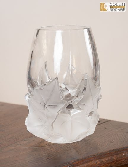 LALIQUE France Vase „Hedera – Efeublatt“. Kristall