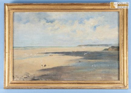 Moderne Schule
Strand 
Karton, Lücken
29 x 45 cm