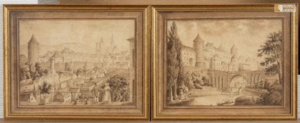 Französische Schule, um 1840
Landschaft mit Brücke