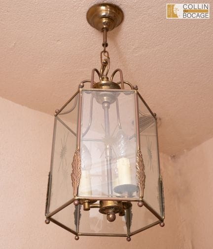 - Modern hexagonal brass lantern