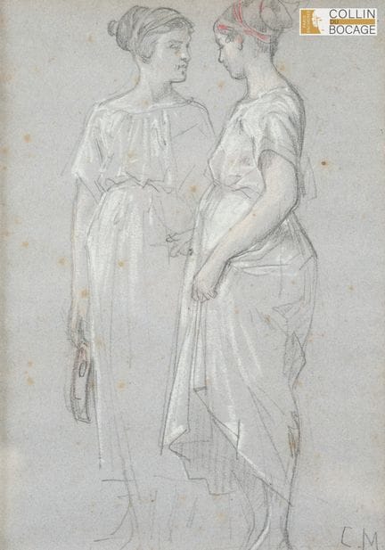 Französische Schule, um 1900
Frau mit Tamburin
Ble