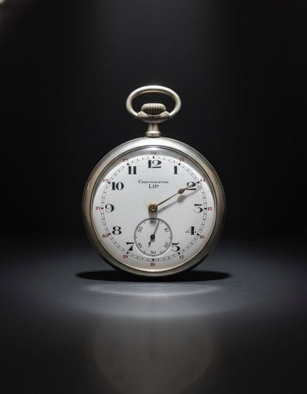LIP 
Taschenuhr mit Chronometer.
Silber
Bruttogewi