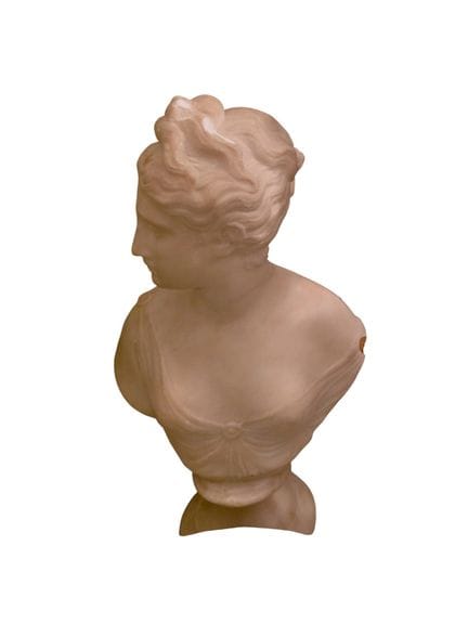 Bust of Diana. Alabaster. Accidents