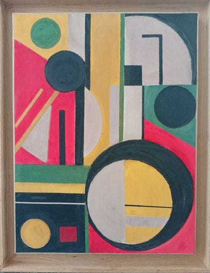 20世纪画派
几何构图
布面画，未署名，背面以罗马数字标注1957年
70 x 57 厘米