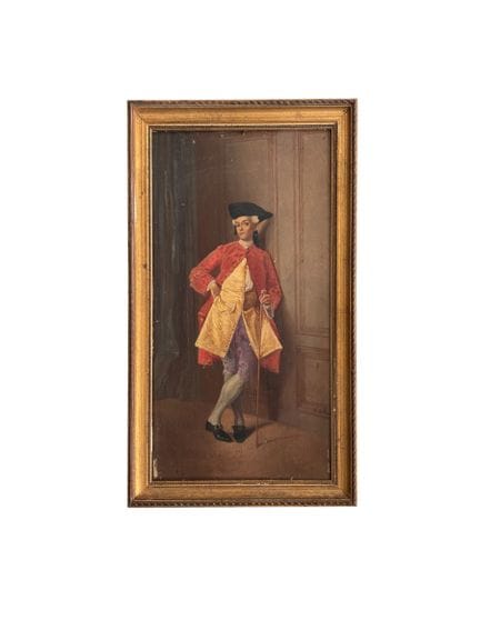 意大利画派，约1900年。
绅士
画板上署有“Soltojo”签名。
40 × 20 厘米。