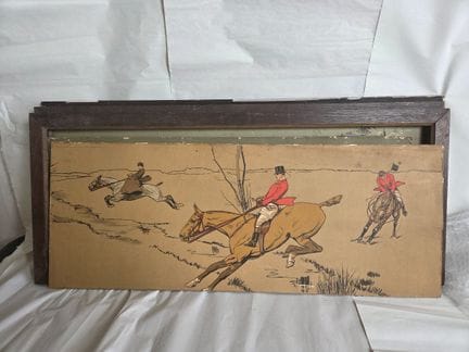 (Chasse et hippisme)
Ensemble de quatre pochoirs. 