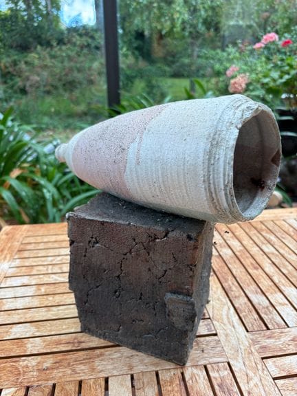 Contemporary "amphora" sculpture. Stoneware