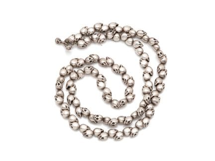 Long collier en argent 800 millièmes composé d'une