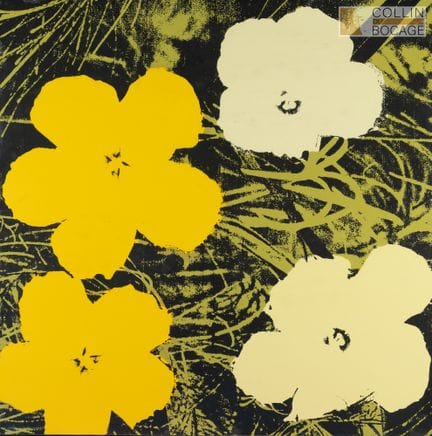 Andy WARHOL (1928-1996)
Fleurs jaunes sur fond noi