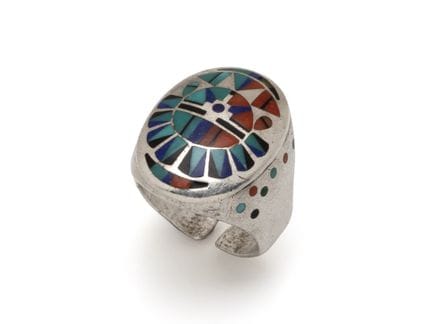 NATACHU Bague d'homme en argent 800 millièmes, le 