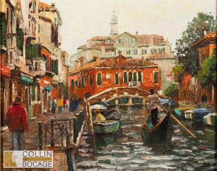 罗杰-哈罗特（1928-2003）
威尼斯
画布
65 x 81 厘米
